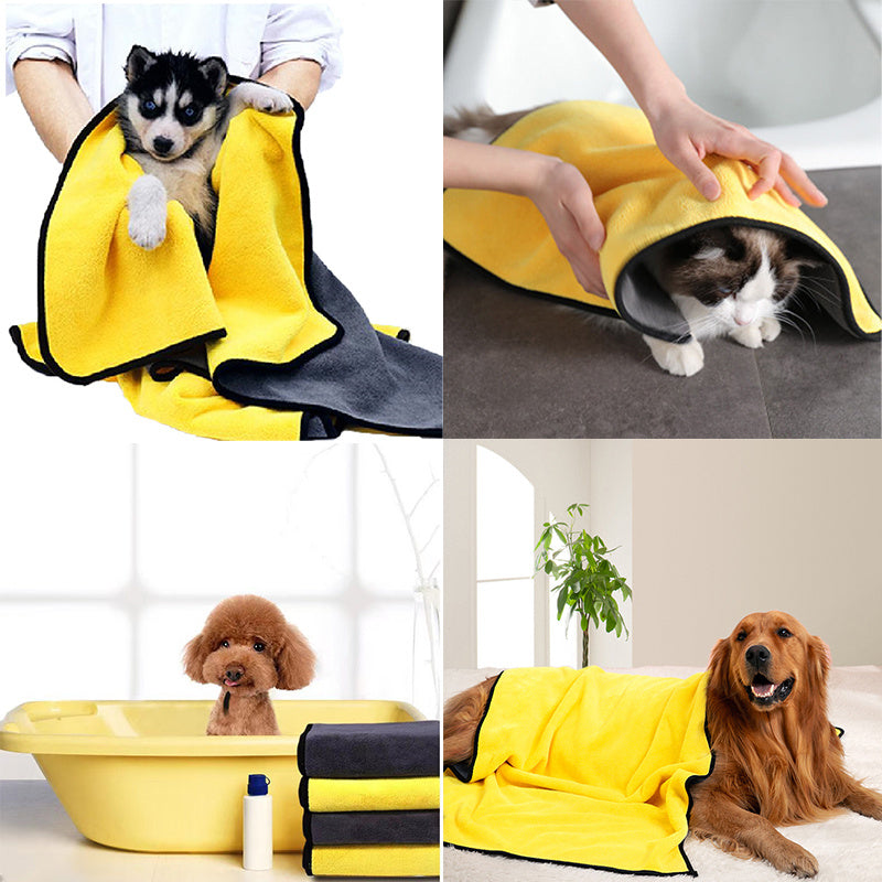 Super Absorbent Microfiber Dog & Cat Drying Towel – Quick-Drying & Soft