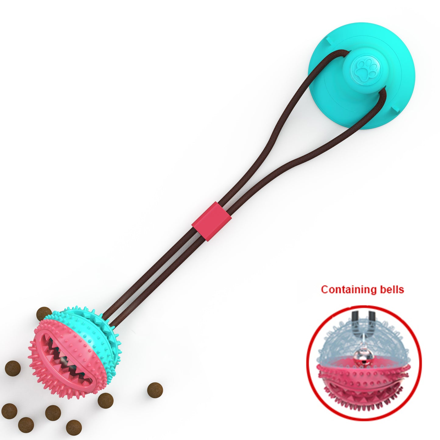 Interactive Suction Cup Dog Toy – Drawstring Ball