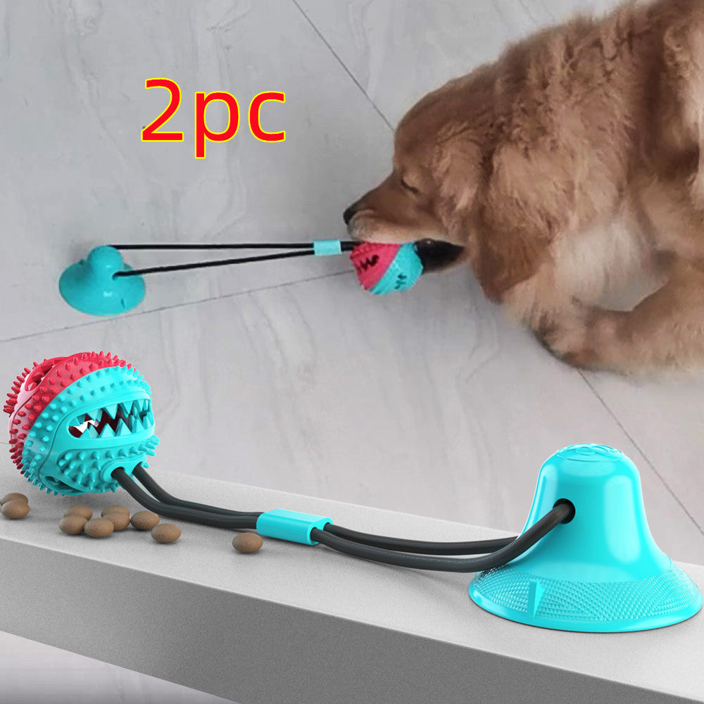 Interactive Suction Cup Dog Toy – Drawstring Ball