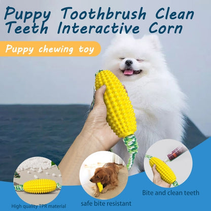 Interactive Corn Dog Chew Toy – Durable & Teeth Cleaning