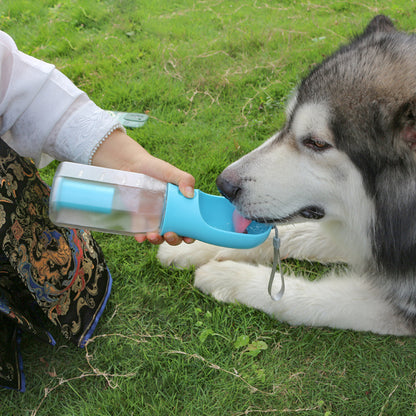 3-in-1 Portable Dog & Cat Water Bottle with Food Feeder & Poop Dispenser |