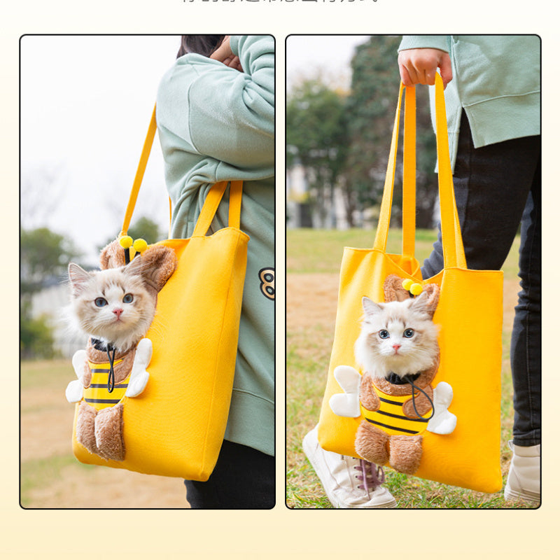 Little Bee Design Pet Carrier Bag – Portable & Breathable Travel Handbag