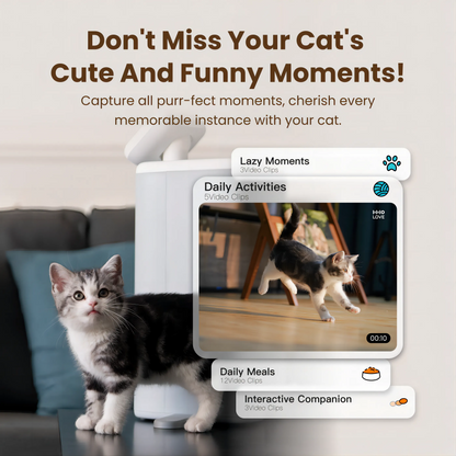 Automatic Cat Feeder with 360° Camera – Smart Feeding & Monitoring