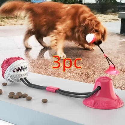 Interactive Suction Cup Dog Toy – Drawstring Ball