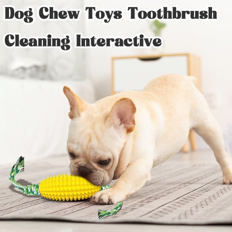 Interactive Corn Dog Chew Toy – Durable & Teeth Cleaning