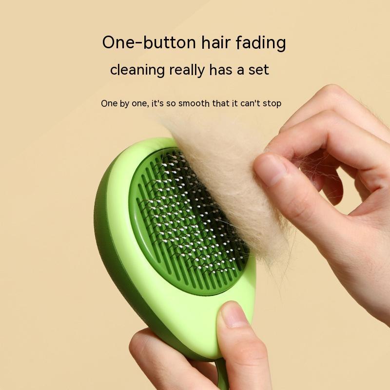 Avocado-Shaped Pet Grooming Brush – Hair Remover & Massage Tool for Cats and Dogs |