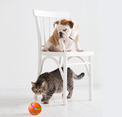 Interactive Self-Rotating Cat Toy – Rechargeable Automatic Ball with Remote Control - Purr & Bark Co