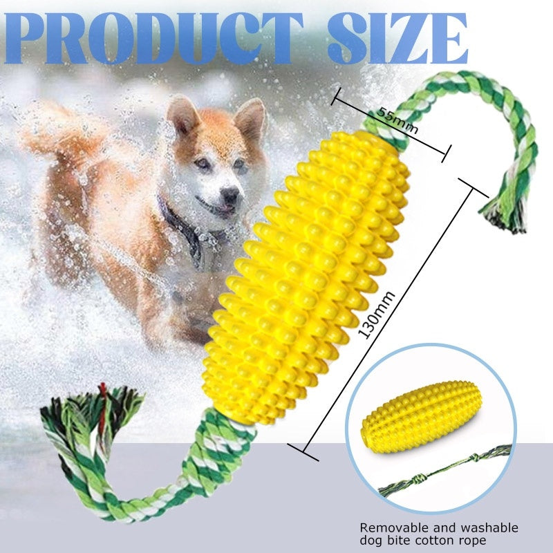 Interactive Corn Dog Chew Toy – Durable & Teeth Cleaning