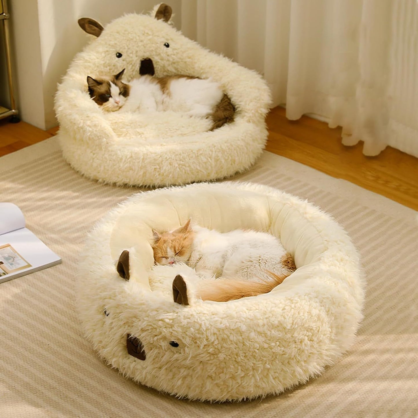 Alpaca Pet Bed – Cozy & Calming for Cats and Dogs