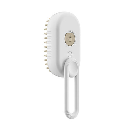 Steam Pet Grooming Brush – USB Rechargeable Anti-Static Spray Comb