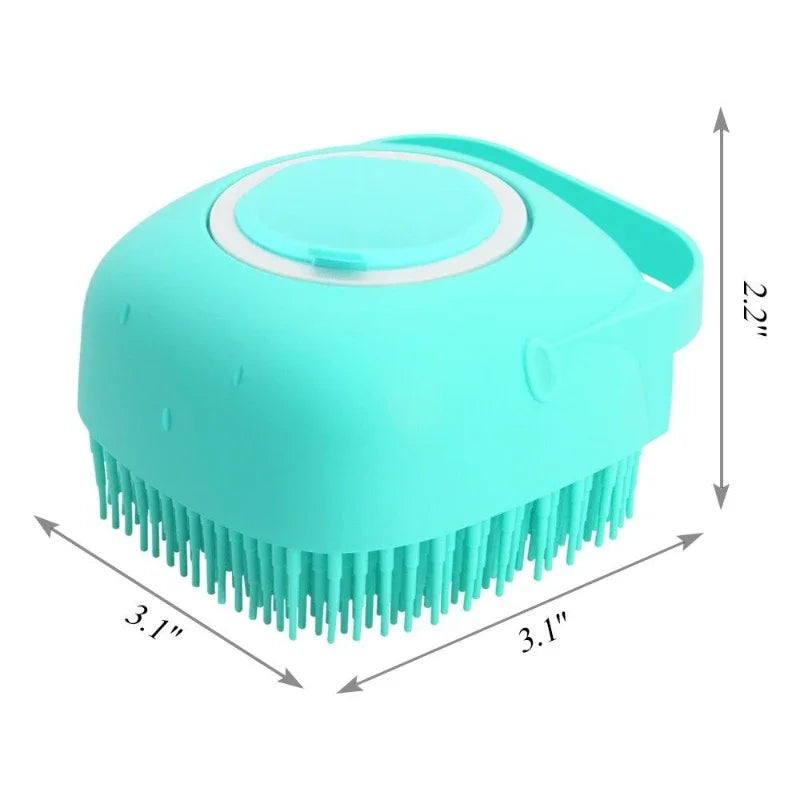 2-in-1 Pet Shampoo Brush – Silicone Massage Comb for Bathing Dogs & Cats |