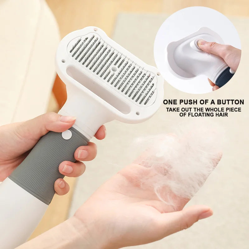 3-in-1 Pet Hair Dryer & Grooming Brush for Dogs and Cats – Safe, Compact, and Convenient |