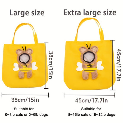 Little Bee Design Pet Carrier Bag – Portable & Breathable Travel Handbag