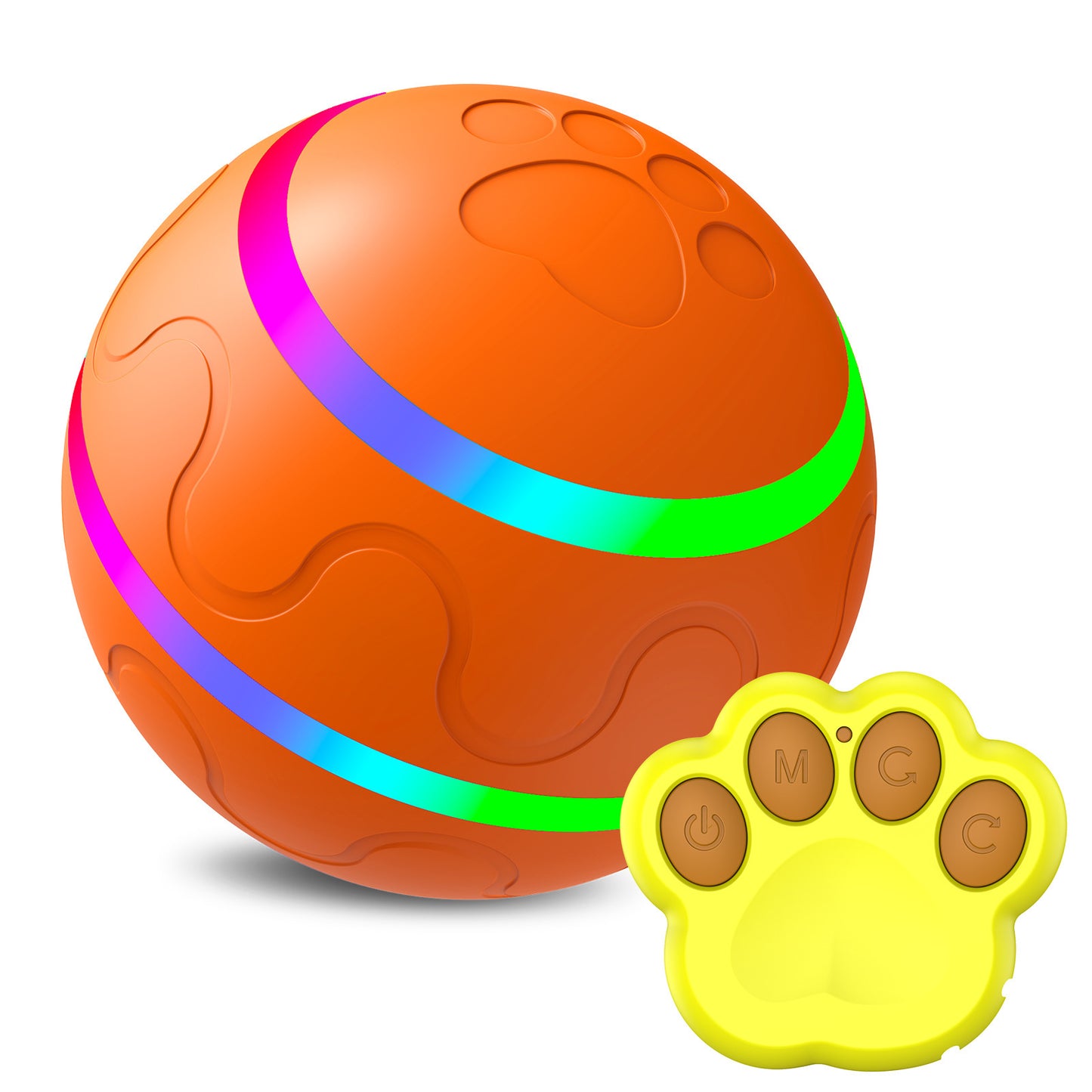 Interactive Self-Rotating Cat Toy – Rechargeable Automatic Ball with Remote Control - Purr & Bark Co