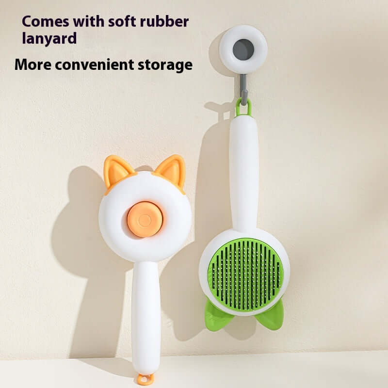 Self-Cleaning Pet Hair Remover Brush for Cats and Dogs - Purr & Bark Co