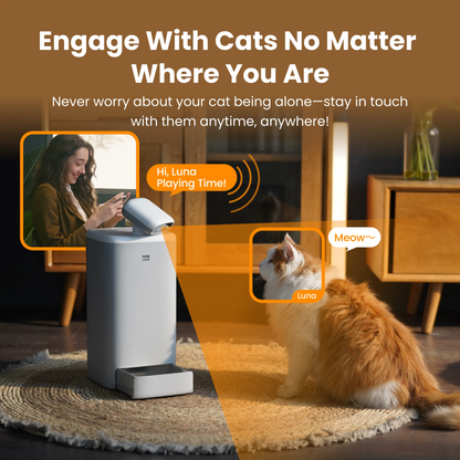 Automatic Cat Feeder with 360° Camera – Smart Feeding & Monitoring