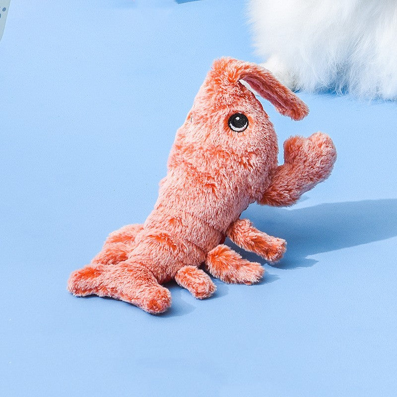 Electric Jumping Lobster Cat Toy – USB Rechargeable Plush with Swinging Tail |