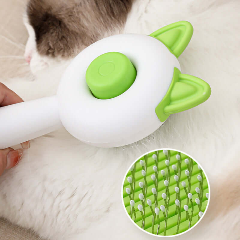 Self-Cleaning Pet Hair Remover Brush for Cats and Dogs - Purr & Bark Co