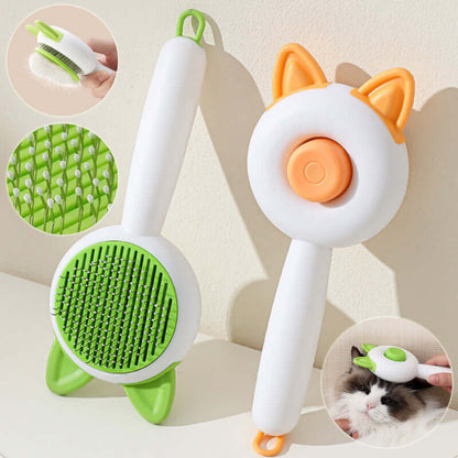 Self-Cleaning Pet Hair Remover Brush for Cats and Dogs - Purr & Bark Co