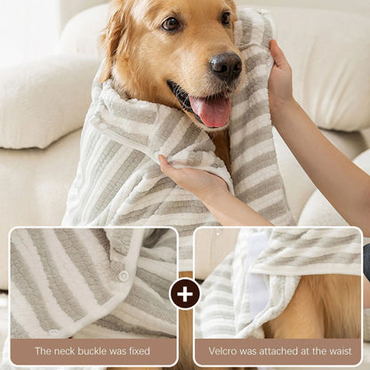 Ultra-Absorbent Pet Bath Towel – Quick-Drying &amp; Soft Microfiber Bathrobe