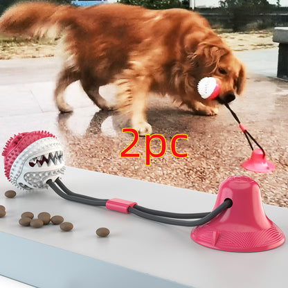 Interactive Suction Cup Dog Toy – Drawstring Ball