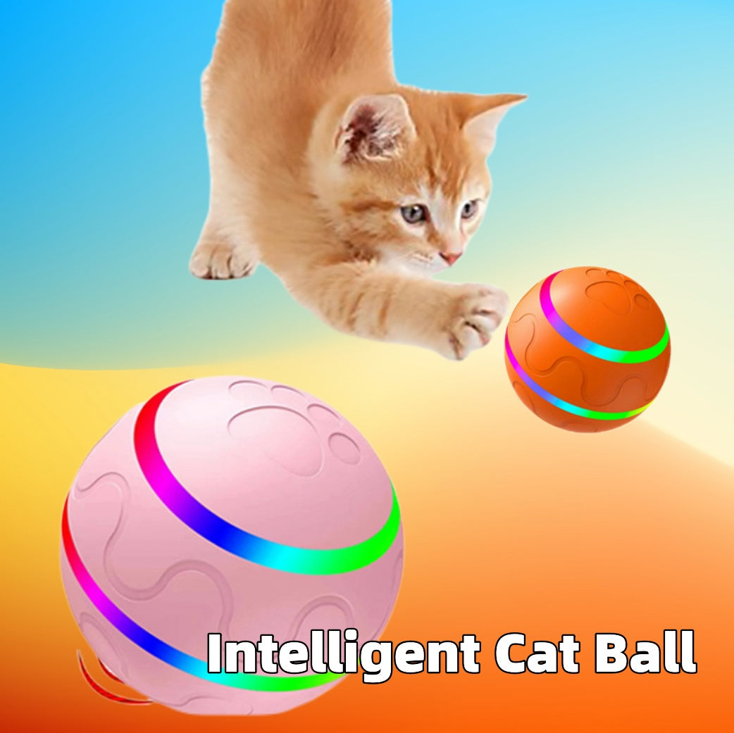 Interactive Self-Rotating Cat Toy – Rechargeable Automatic Ball with Remote Control - Purr & Bark Co