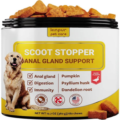 Scoot Stopper Soft Chews – Fiber & Digestion Support for Dogs