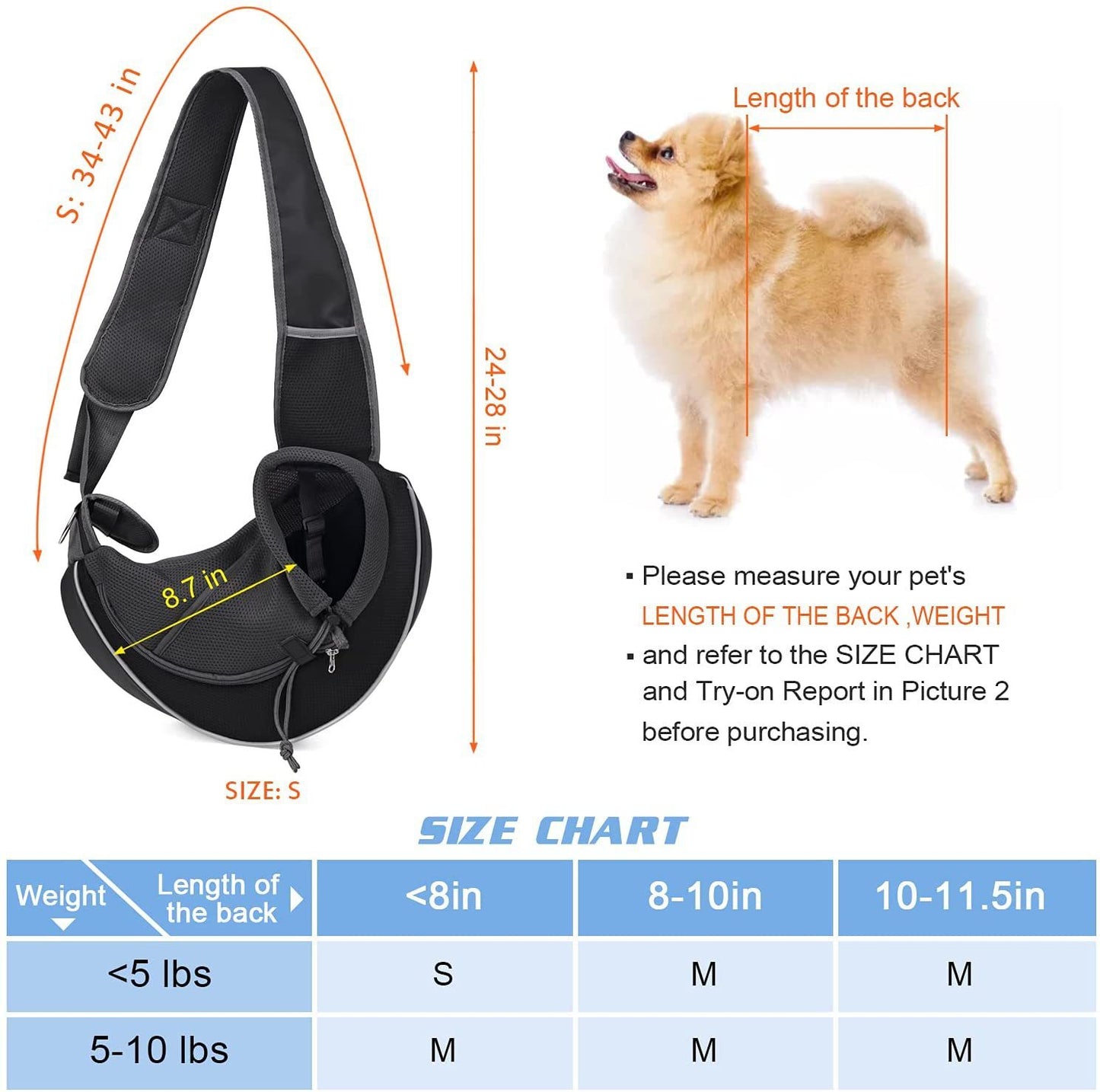 Carrying Pets Bag – Outdoor Portable Crossbody Bag