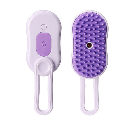 Steam Pet Grooming Brush – USB Rechargeable Anti-Static Spray Comb