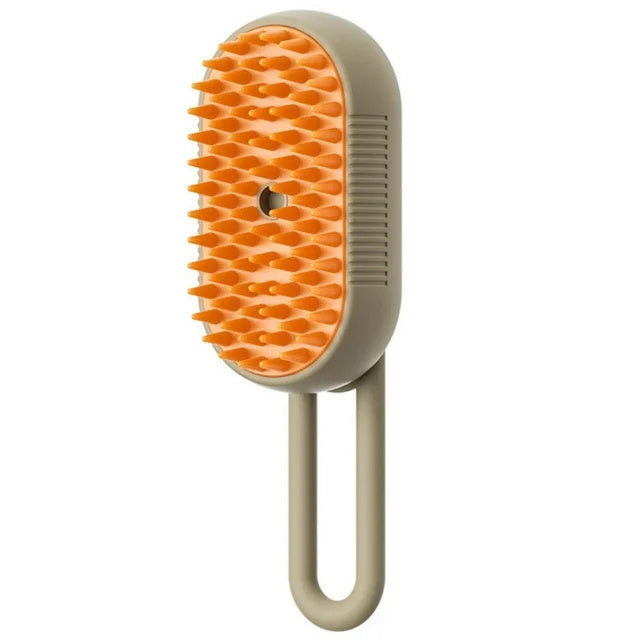 Steam Pet Grooming Brush – USB Rechargeable Anti-Static Spray Comb