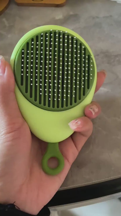 Avocado-Shaped Pet Grooming Brush – Hair Remover & Massage Tool for Cats and Dogs